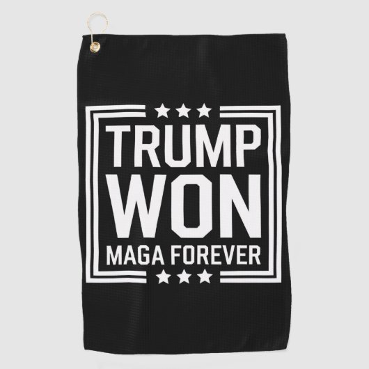 Serviette De Golf Trump a gagné la 47e élection présidentielle améri (Devant)