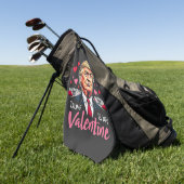 Serviette De Golf Trump est le président de la Saint Valentin (Vert)