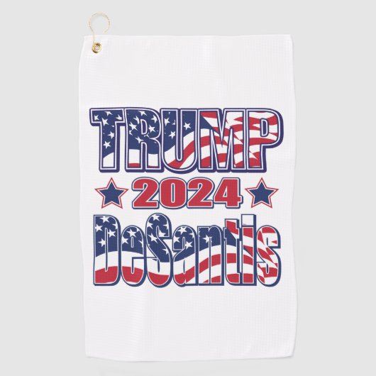 Serviette De Golf Trump et DeSantis 2024 (Devant)