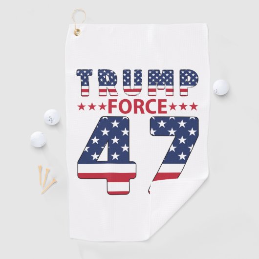 Serviette De Golf Trump Force 47 (En situation)