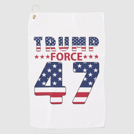 Serviette De Golf Trump Force 47 (Devant)