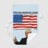 SERVIETTE DE GOLF TRUMP GOLF TOWEL TREMENDOUS PAPA (En situation)