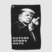 Serviette De Golf Trump Middle Finger 2026 Meme Funny (Devant)