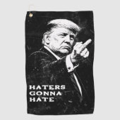Serviette De Golf Trump Middle Finger 2026 Meme Funny (Devant)