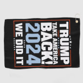 Serviette De Golf Trump USA Drapeau Président 47 Trump (Horizontal)