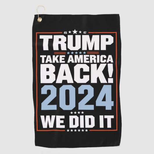 Serviette De Golf Trump USA Drapeau Président 47 Trump (Devant)