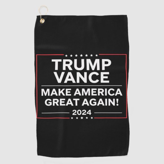 Serviette De Golf Trump Vance 2024 Président JD Vance Vice MAGA (Devant)