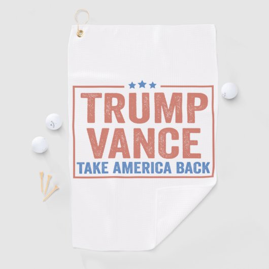 Serviette De Golf Trump Vance Take America Back Election Vote USA (En situation)