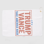 Serviette De Golf Trump Vance Take America Back Election Vote USA (Horizontal)