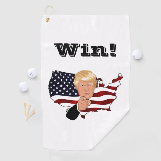 Serviette De Golf TRUMP Win! (En situation)