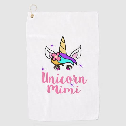 Serviette De Golf Tshirt Unicorn Mimi (Devant)
