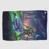 Serviette de golf Tueur de pelouse astronaute de b (Horizontal)