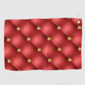 Serviette de golf Tufted en pierre rouge or (Horizontal)