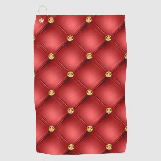 Serviette de golf Tufted en pierre rouge or (Devant)