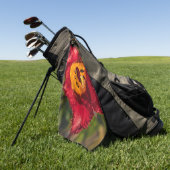 Serviette De Golf Tuliforme rouge (Vert)