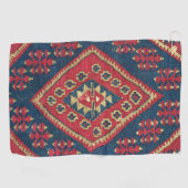 Serviette De Golf Turc Kilim Tapis tapis Antique Rouge Bleu (Horizontal)