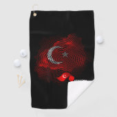 Serviette De Golf Turkey flag (En situation)