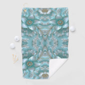 Serviette De Golf Turquoise Blanc Floral Golf Towne (En situation)