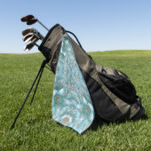 Serviette De Golf Turquoise Blanc Floral Golf Towne (Vert)