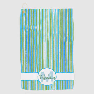 Serviette De Golf Turquoise, bleu, vert et blanc