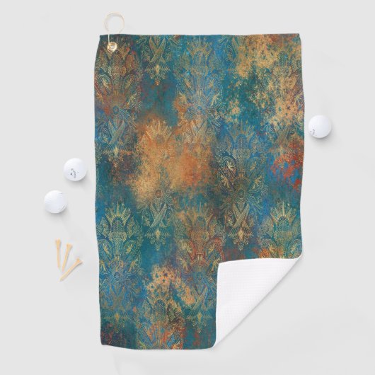 Serviette De Golf Turquoise Cooper Patina (En situation)