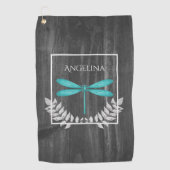 Serviette De Golf Turquoise Dragonfly Rustic Golf Towne (Devant)