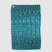 Serviette De Golf turquoise empreinte d'alligator bleu bleu d'aqua t (Devant)