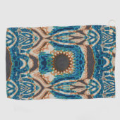 Serviette De Golf Turquoise Gold Sun Southwestern Art (Horizontal)