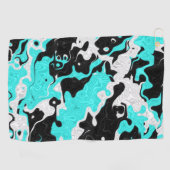 Serviette De Golf Turquoise Oil Spill Rave Camo (Horizontal)