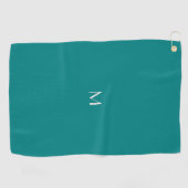 Serviette De Golf turquoise solide - ajouter monogramme (Horizontal)