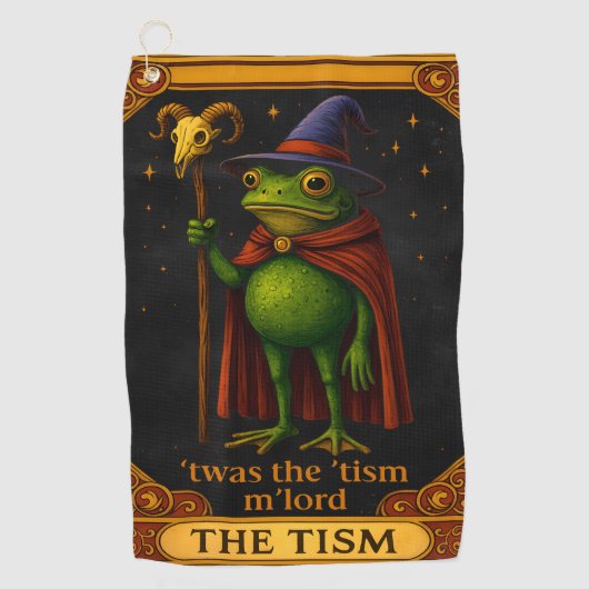 Serviette De Golf T'was The 'Tism M'Lord Frog Meme Autism Awareness (Devant)