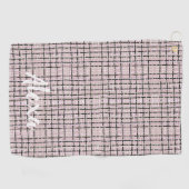 Serviette De Golf Tweet Preppy Rose personnalisé (Horizontal)