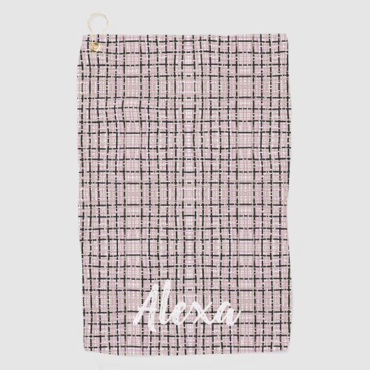 Serviette De Golf Tweet Preppy Rose personnalisé (Devant)
