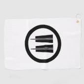 Serviette De Golf Two parallel Fans in circle Golf Towels (Horizontal)
