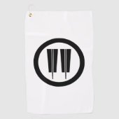 Serviette De Golf Two parallel Fans in circle Golf Towels (Devant)