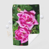 Serviette de golf Two Pink Roses (En situation)