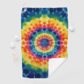 Serviette de golf Tye-Dye-4 (En situation)