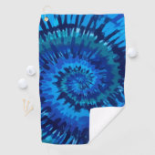 Serviette de golf Tye-Dye-Blue (En situation)
