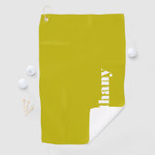 Serviette De Golf Typographie Épaisse Monogramme Chartreuse (En situation)