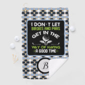 Serviette De Golf Typographie humoristique monogramme (En situation)
