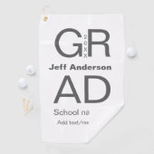 Serviette De Golf Typographie moderne graduation simple minimum c (En situation)