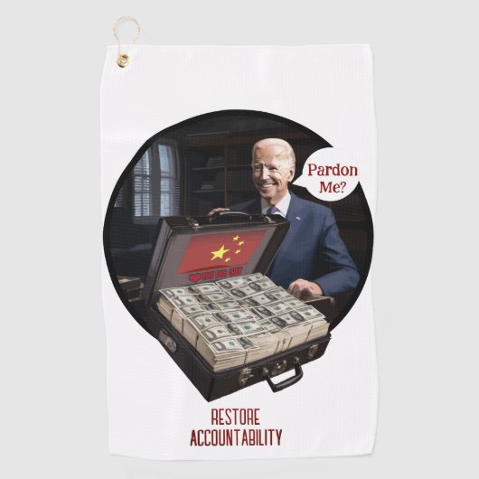 Serviette De Golf TyrantWear : Pardon Moi ? (Devant)