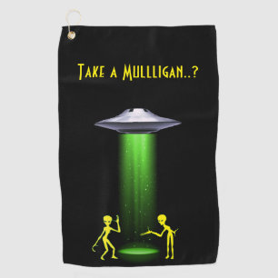 Serviette De Golf UFO Alien enlèvement 👽 vérité Mulligan
