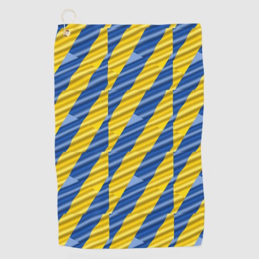 Serviette De Golf Ukraine bleue et jaune Inspiration de la paix anti (Devant)
