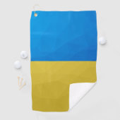 Serviette De Golf Ukraine drapeau bleu jaune motif maillage géométri (En situation)