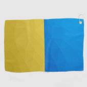 Serviette De Golf Ukraine drapeau bleu jaune motif maillage géométri (Horizontal)