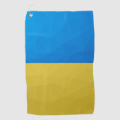 Serviette De Golf Ukraine drapeau bleu jaune motif maillage géométri (Devant)