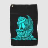 Serviette De Golf Un ange endormi sur la pierre (Devant)