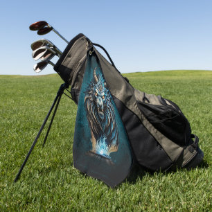 Serviette De Golf Un animal bleu féroce, une créature majestueuse