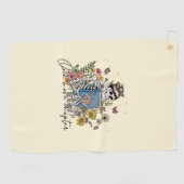 Serviette De Golf Un autre chapitre Squelette floral (Horizontal)